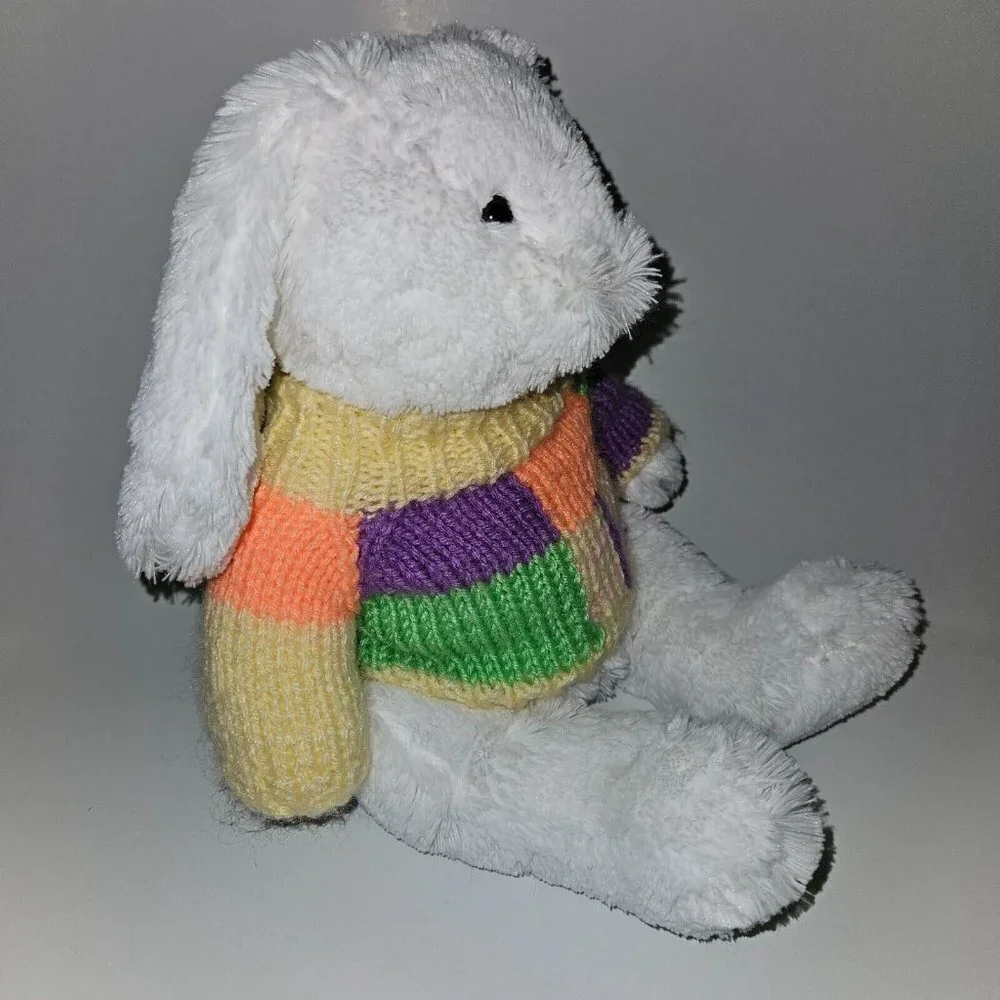 Dan Dee White Bunny Rabbit Plush 10